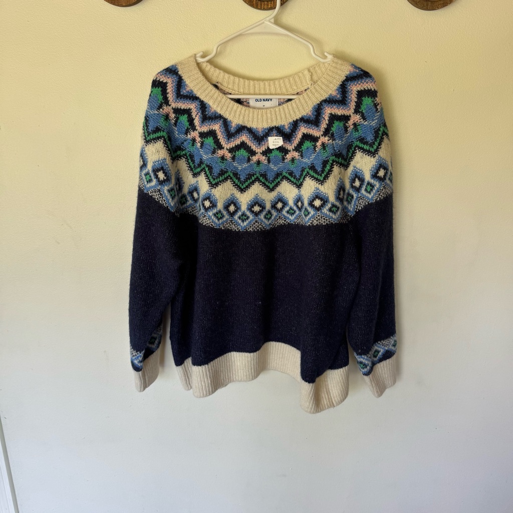 Old Navy Nordic Fair Isle Cozy Crewneck Sweater Size 2x